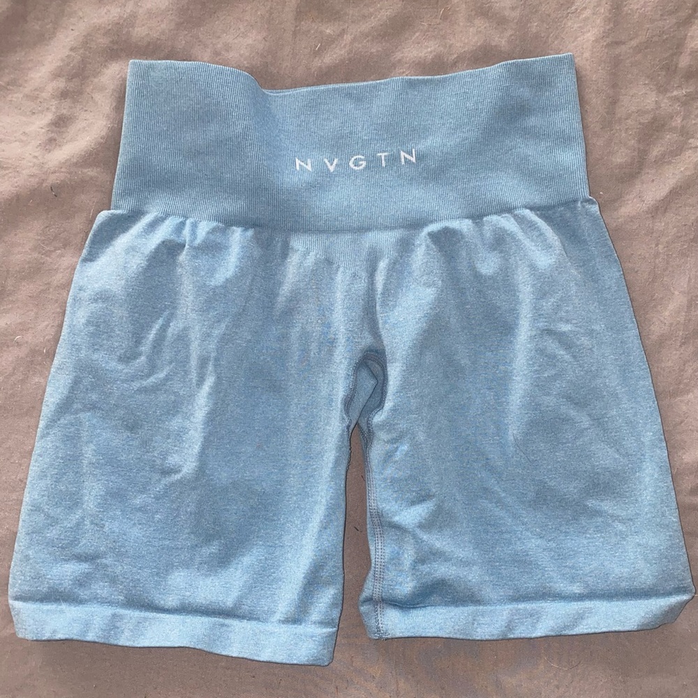Light Blue NVGTN work out shorts